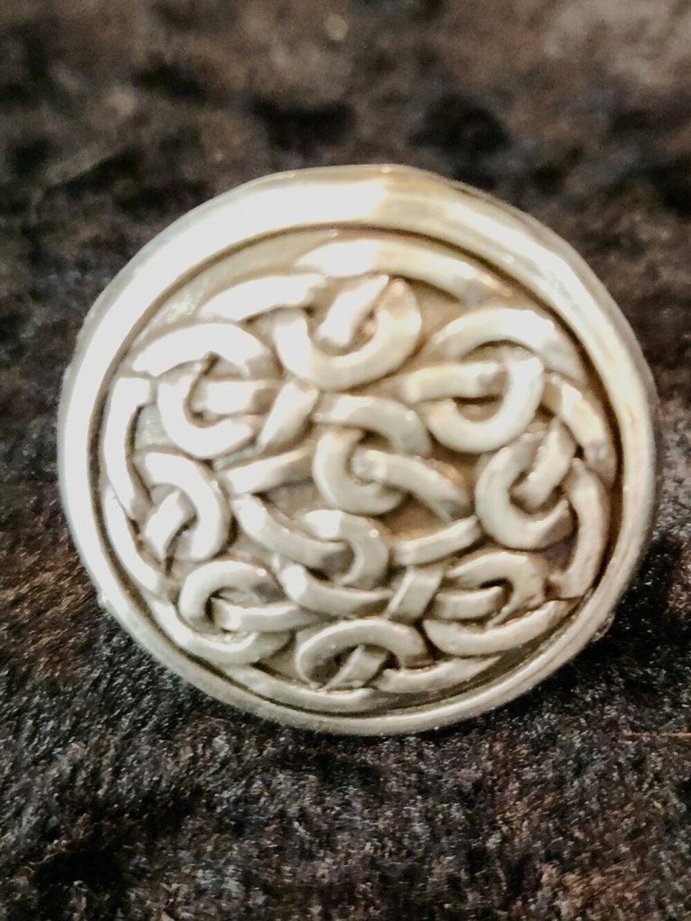 SCARF SLIDE CELTIC design in Soft SILVERTONE NEW by Ornaments Collection